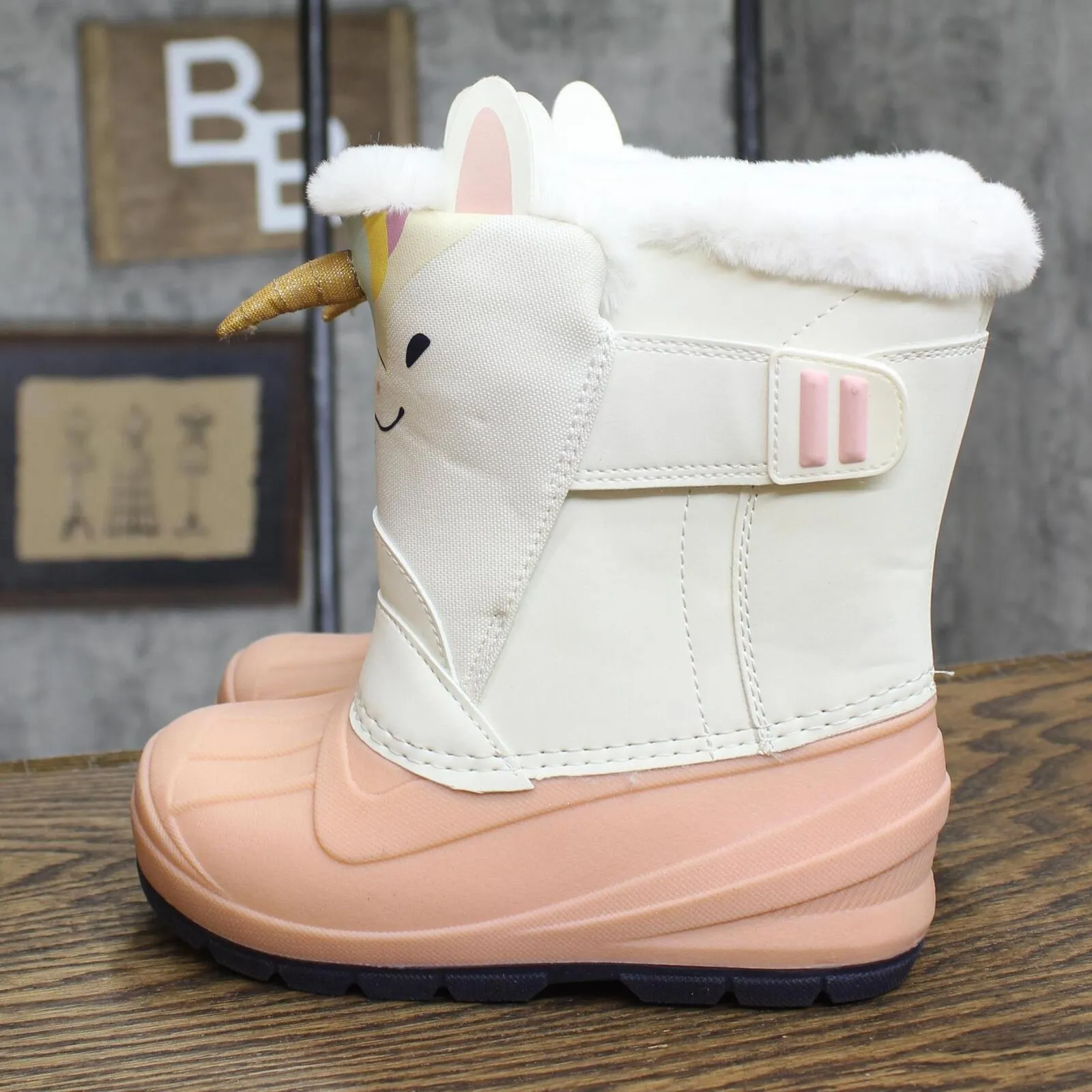 Cat & Jack Toddler Girls Frankie Winter Boots AEX56 Pink Unicorn 12T