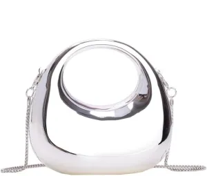 changes girlAcrylic Handbags for Women Cute Acrylic Clutch Small Unique Purse Trendy Metal Evening Bag for Party Cocktail silvery