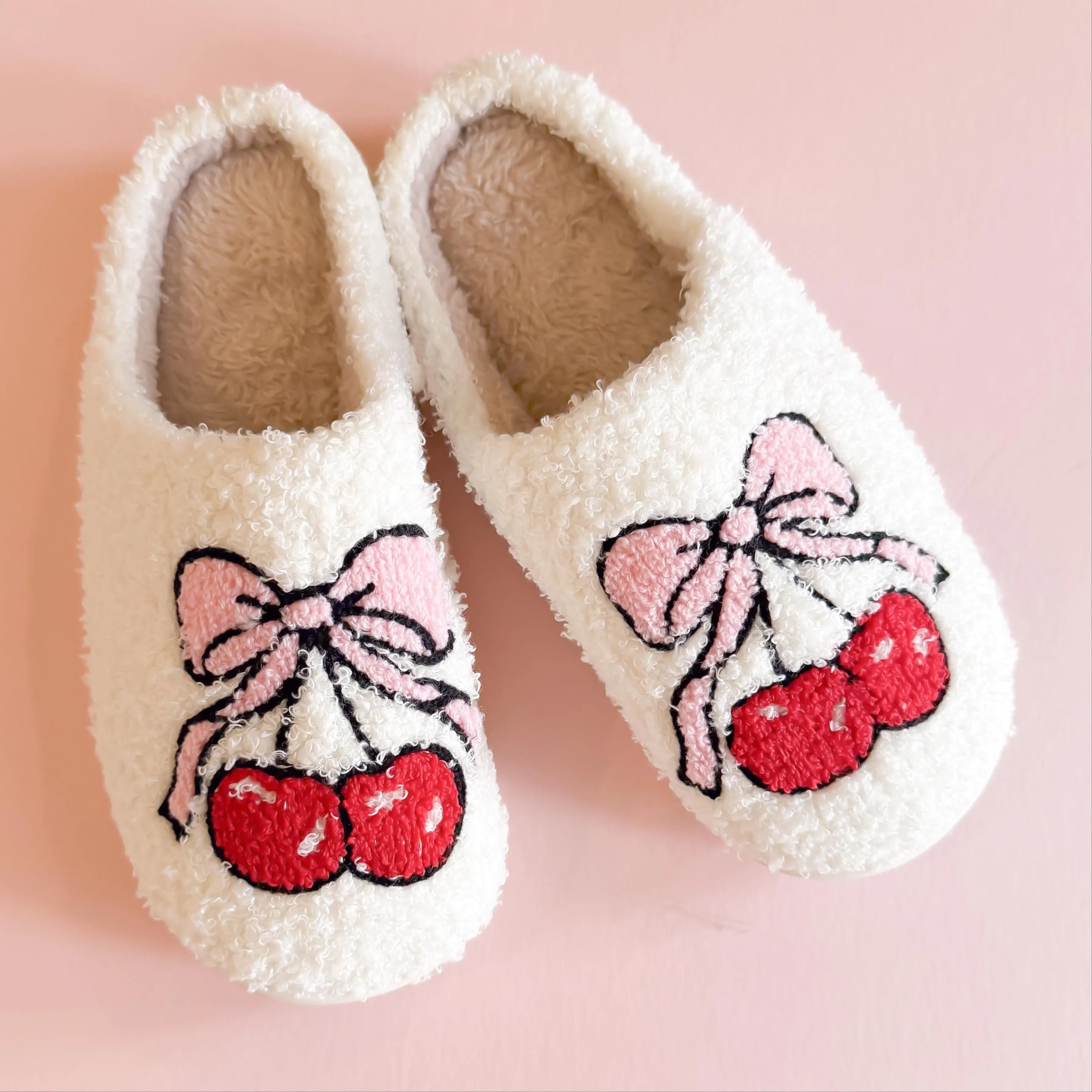 Cherry Bomb Bow Slippers