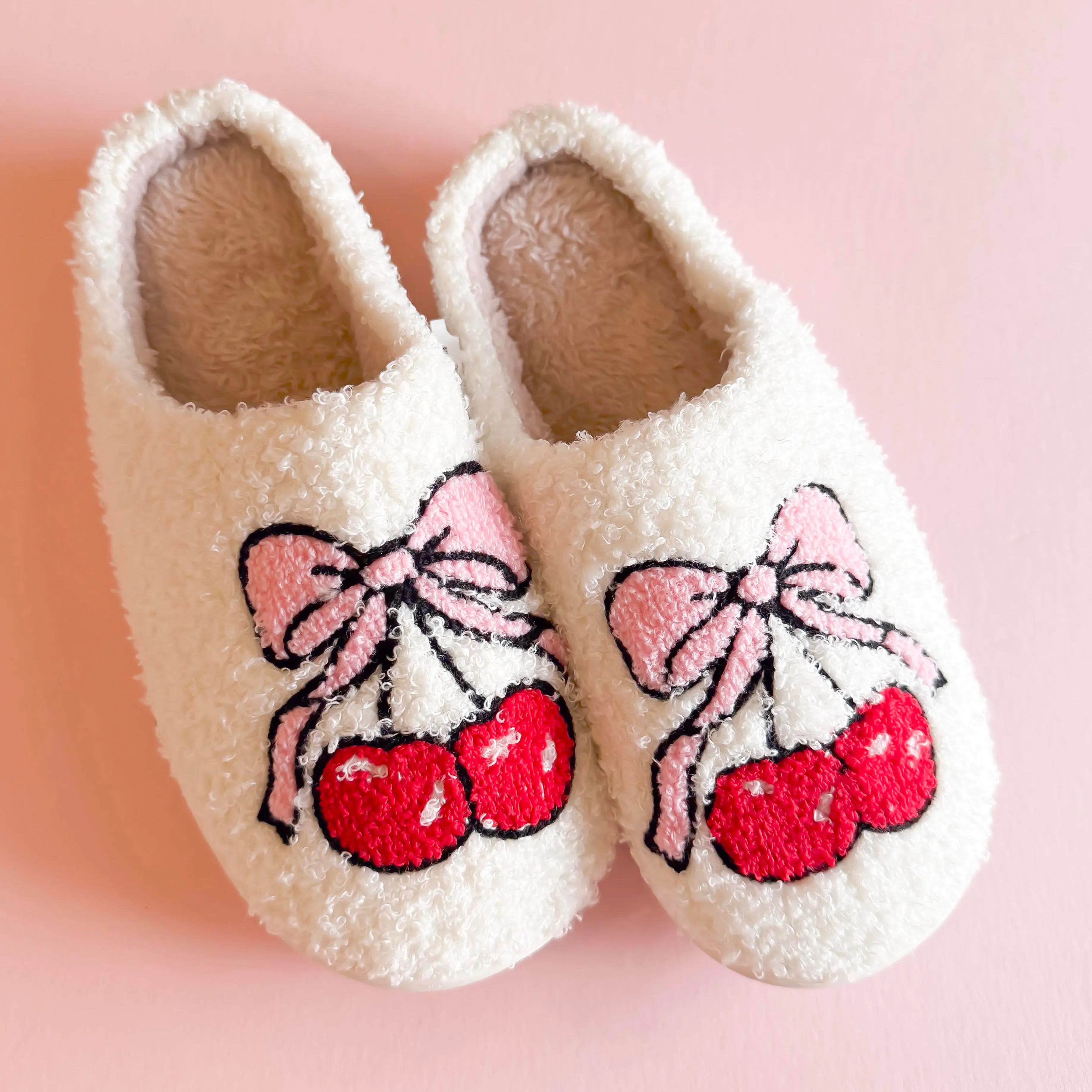 Cherry Bomb Bow Slippers