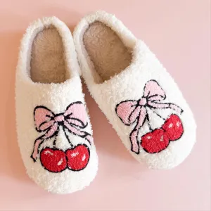 Cherry Bomb Bow Slippers