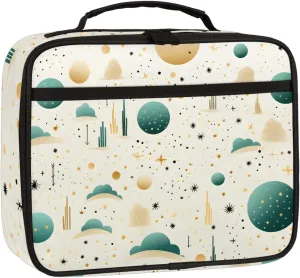Chic Modern Square Lunch Bag Round Modern Square Tote Lunch Bag Reusable Lunch Box Leakproof Cooler Bag