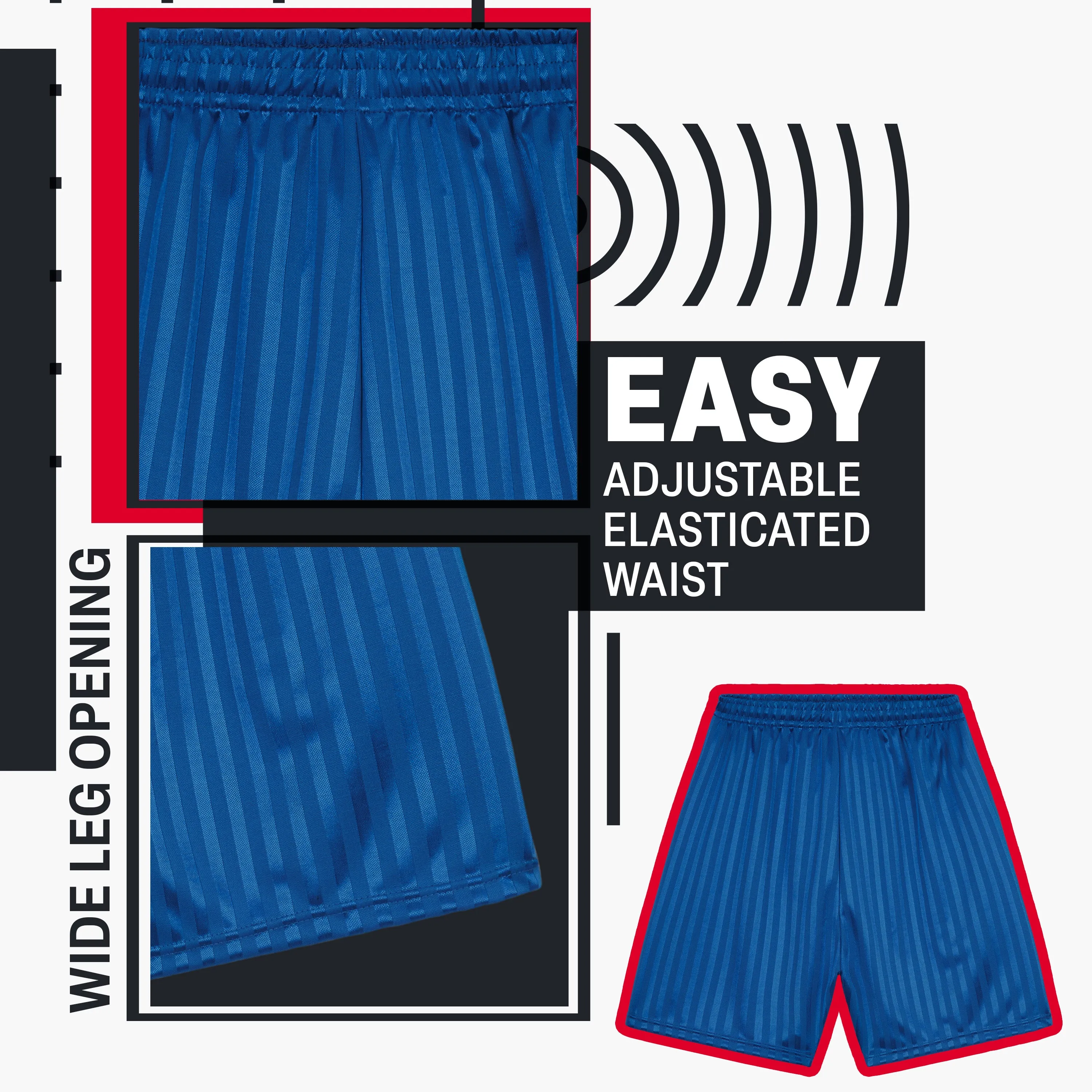 CityComfort Boys Striped Shadow Sport Shorts