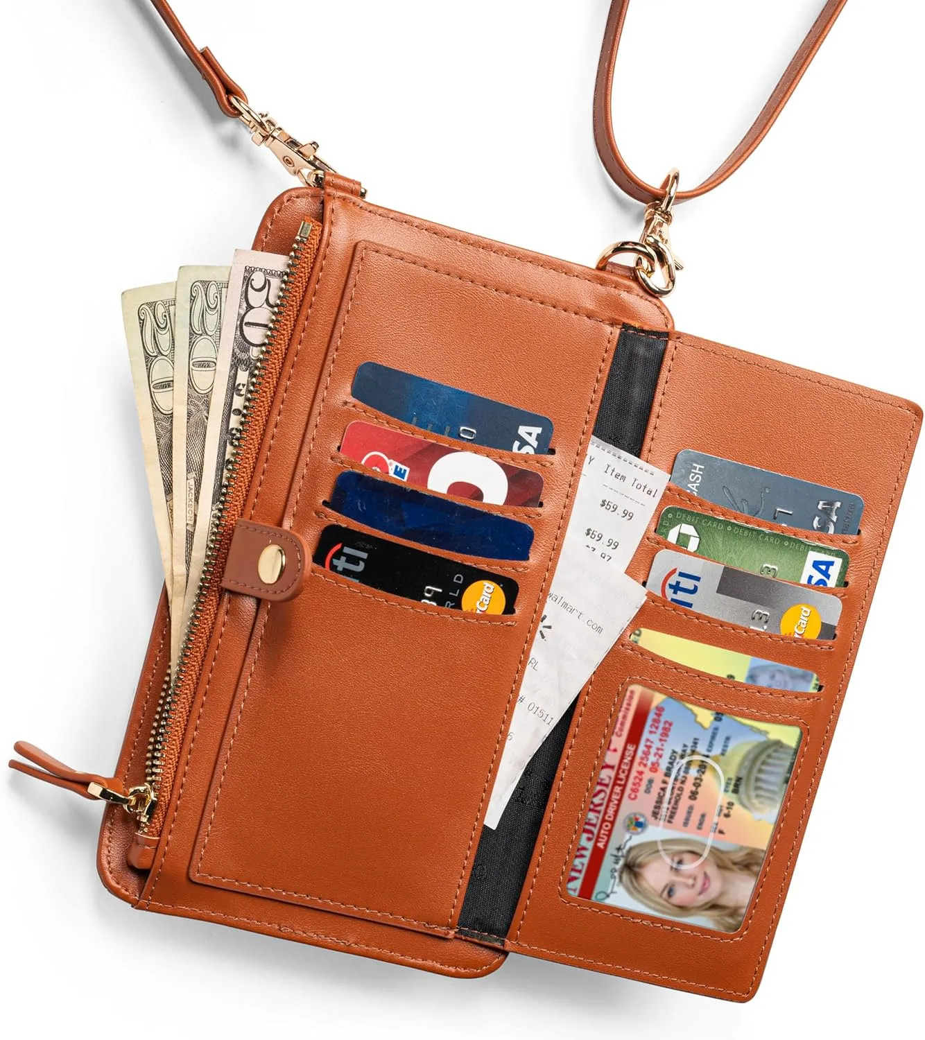 Claasico Womens Crossbody Wallet & Phone Case | iPhone/Samsung/LG Magnet Cell Pouch & Handbag