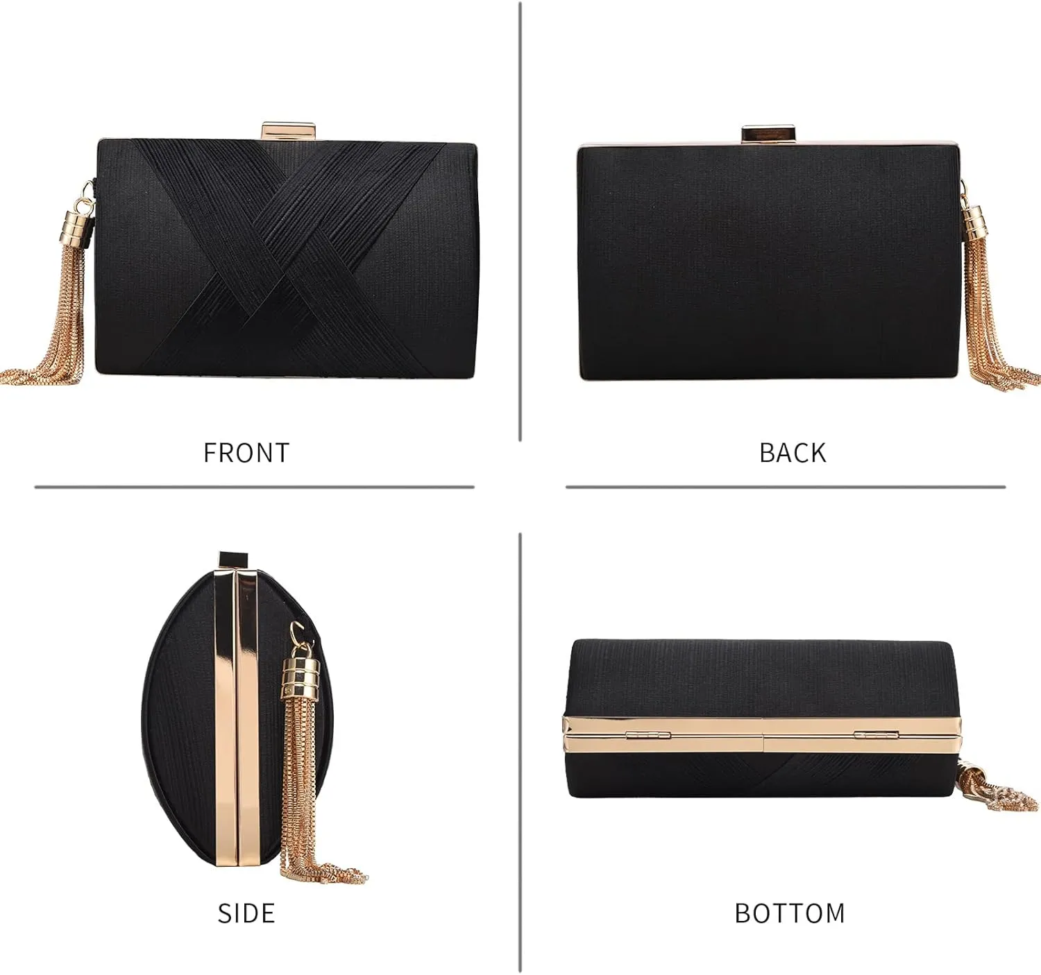 Clutch Purses For Women Tassel Evening Clutch bag Cross Body & Shoulder Bag For Wedding Night out Party