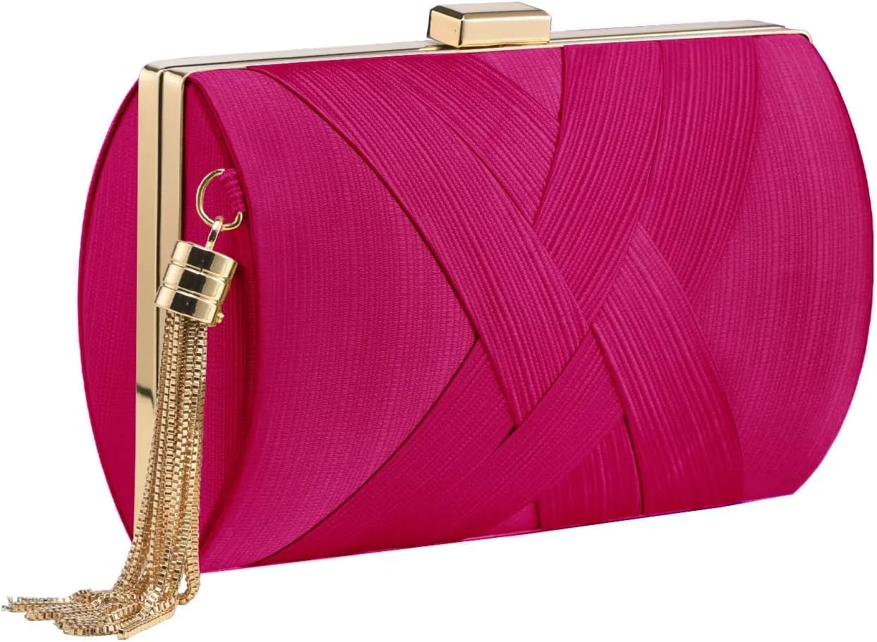 Clutch Purses For Women Tassel Evening Clutch bag Cross Body & Shoulder Bag For Wedding Night out Party