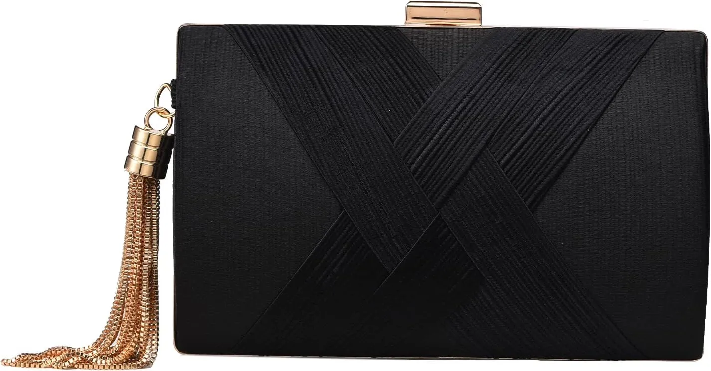 Clutch Purses For Women Tassel Evening Clutch bag Cross Body & Shoulder Bag For Wedding Night out Party