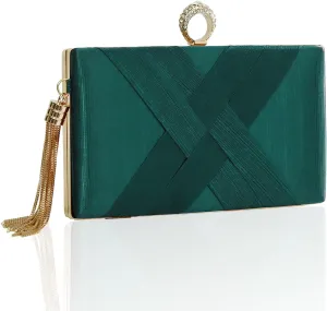 Clutch Purses for Women Tassel Evening Clutch bag Sparkly Diamond Crossbody Shoulder Bag For Wedding Night out Party