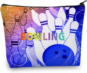 CMNIM Bowling Makeup Bag Bowling Gifts Bowling Lover Gift Bowler Gifts Bowling Player Gifts Bowling Ball Gift Cosmetic Bag Pouch (bowling gifts bag)