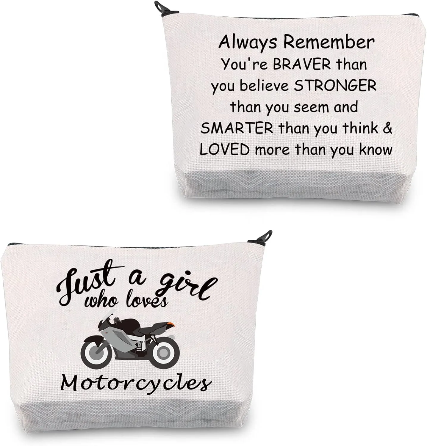 CMNIM Motorcycle Gifts for Her Just a Girl Who Loves Motorcycles Makeup Bag Motorcycle Biker Girl Woman Rider Gifts (Motorcycles Makeup Bag)