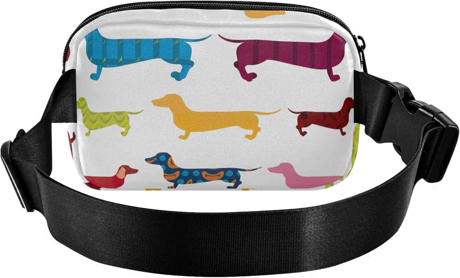 Colorful Dachshund Dogs Women Fanny Pack Waterproof Belt Bags Hip Pack Festival Waist Purse for Women