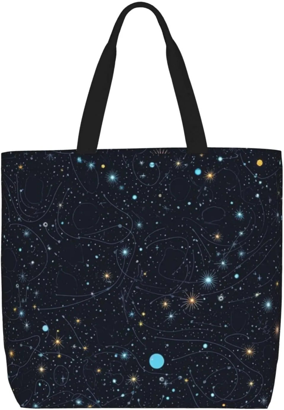 Constellation Star Clusters Galaxies Tote Bag for Women Hobo Handbags with Zipper Large Shoulder Bag Shopping Bags Travel Purse
