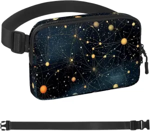 Constellations N Fanny Packs for Women Men, Crossbody Belt Bag with Zipper Pockets,Waterproof Waist Packs with Adjustable Strap for Workout Running Traveling Hiking