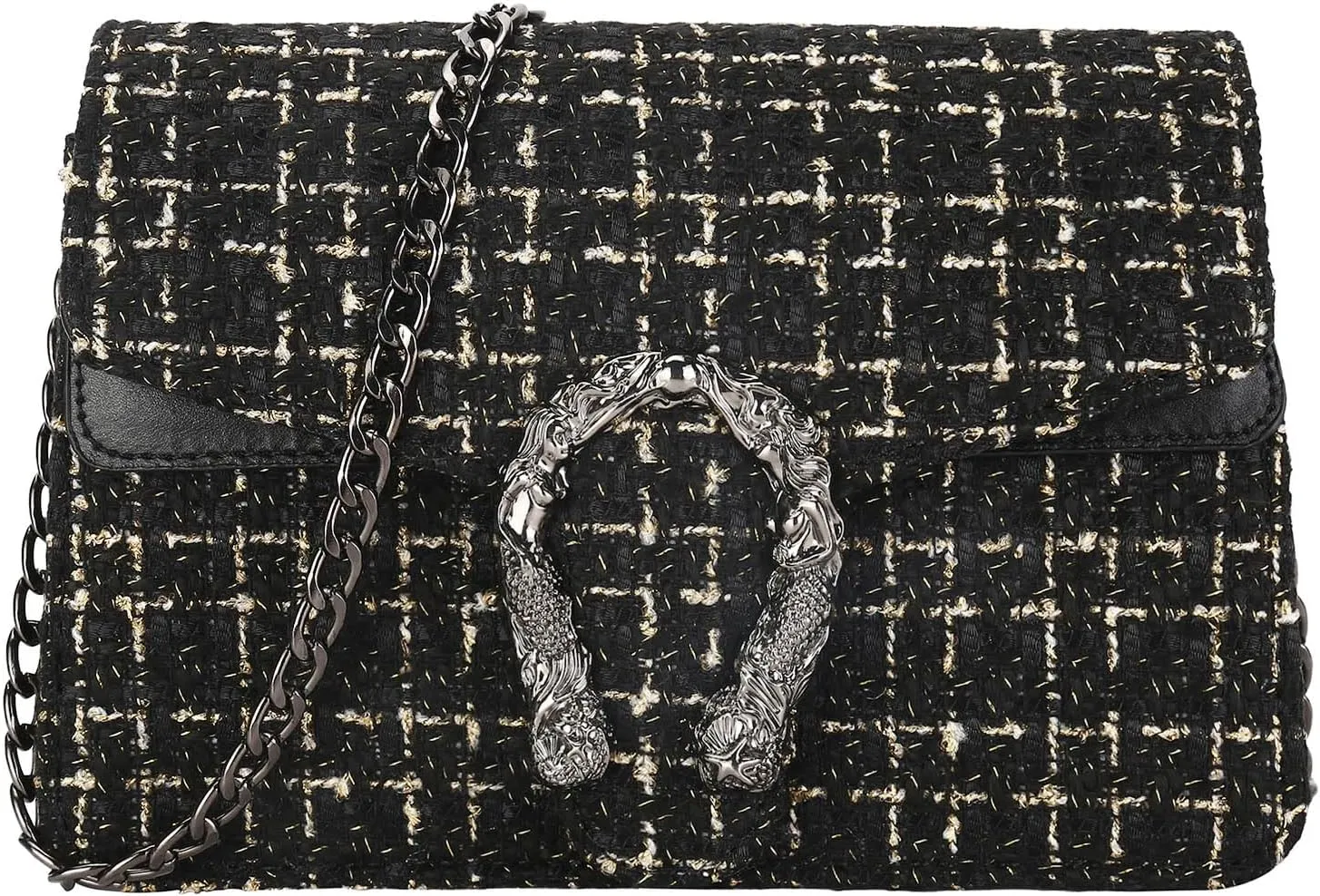Crossbody Bags for Women Small Handbag Purse Trendy Shoulder Bag Clutch Evening Bag Quilted Satchels, with Chain Strap
