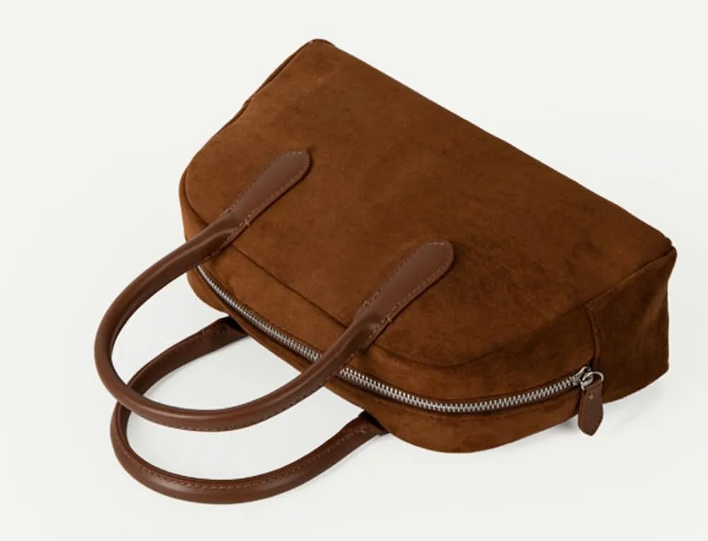 Crossbody Bags for Women Suede Purse Tote Bags Fashion Retro Vintage Handbag Shoulder Satchel Bag