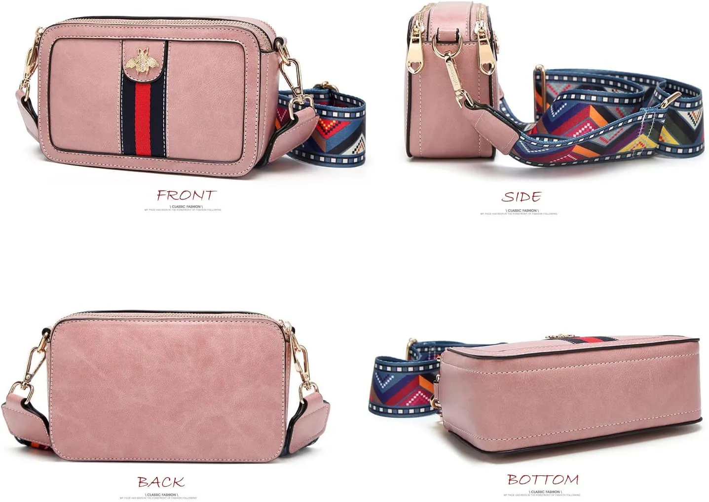 Crossbody Bags for Women,PU Leather Crossbody Purses for Women Shoulder Bag Retro Classic Purse Clutch Shoulder HandBag