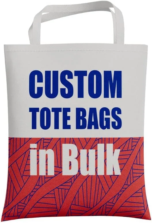 Custom Canvas Tote Bag Personalized Reusable Carryall Promotional Printed Shoulder bag in Bulk