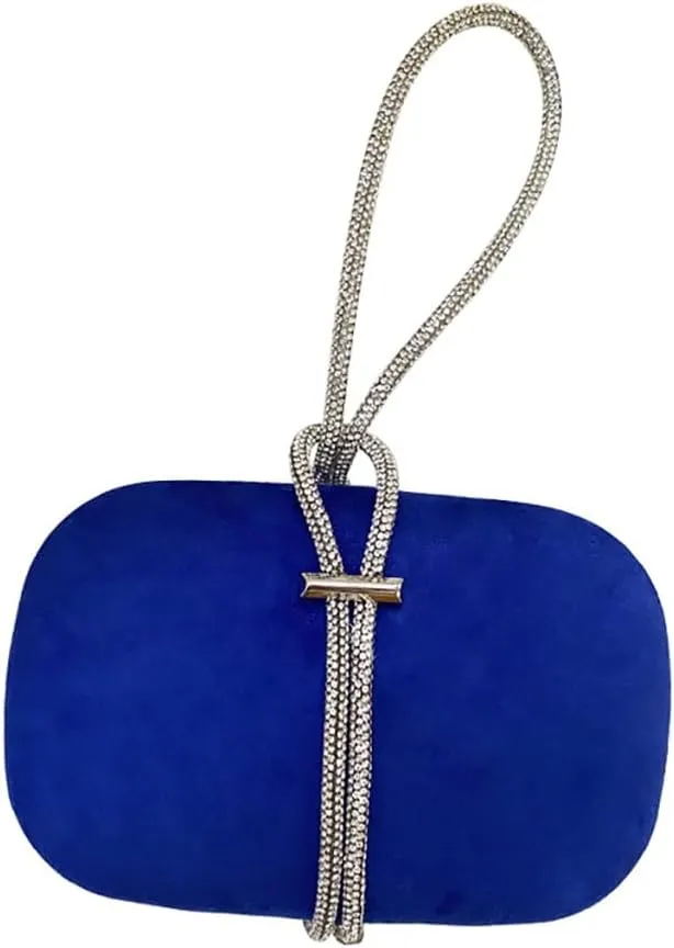 DAFFUI Women Elegant Faux Velvet Evening Bag Draw Rope Clutch Purse Handbag for Office Event Family Party Wedding Guest