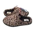 Dearfoams Slippers Womens Brown Black Animal Print Slip On Shoes