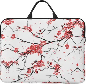 delicate cherry blossoms 14in Laptop Case Sleeve Bag  Shoulder Messenger Briefcase Carrying Handle and Accessory Pocket