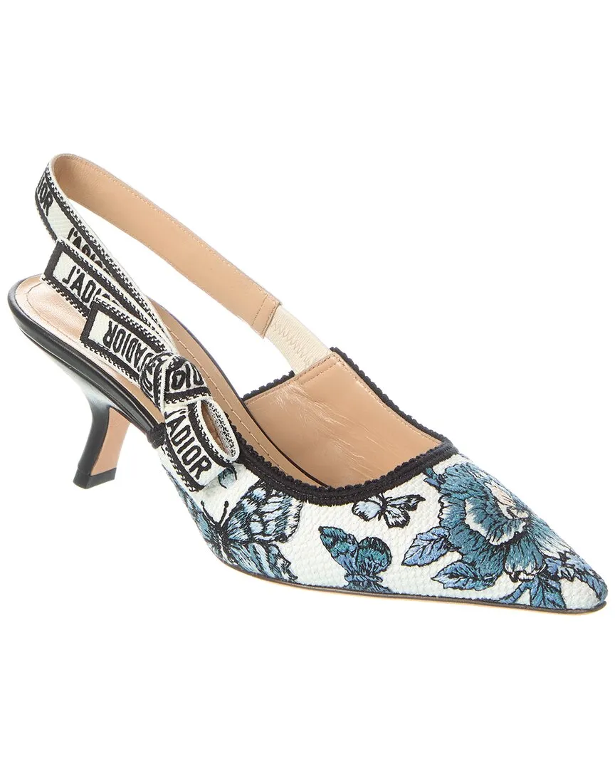Dior J'Adior Embroidered Slingback Pump