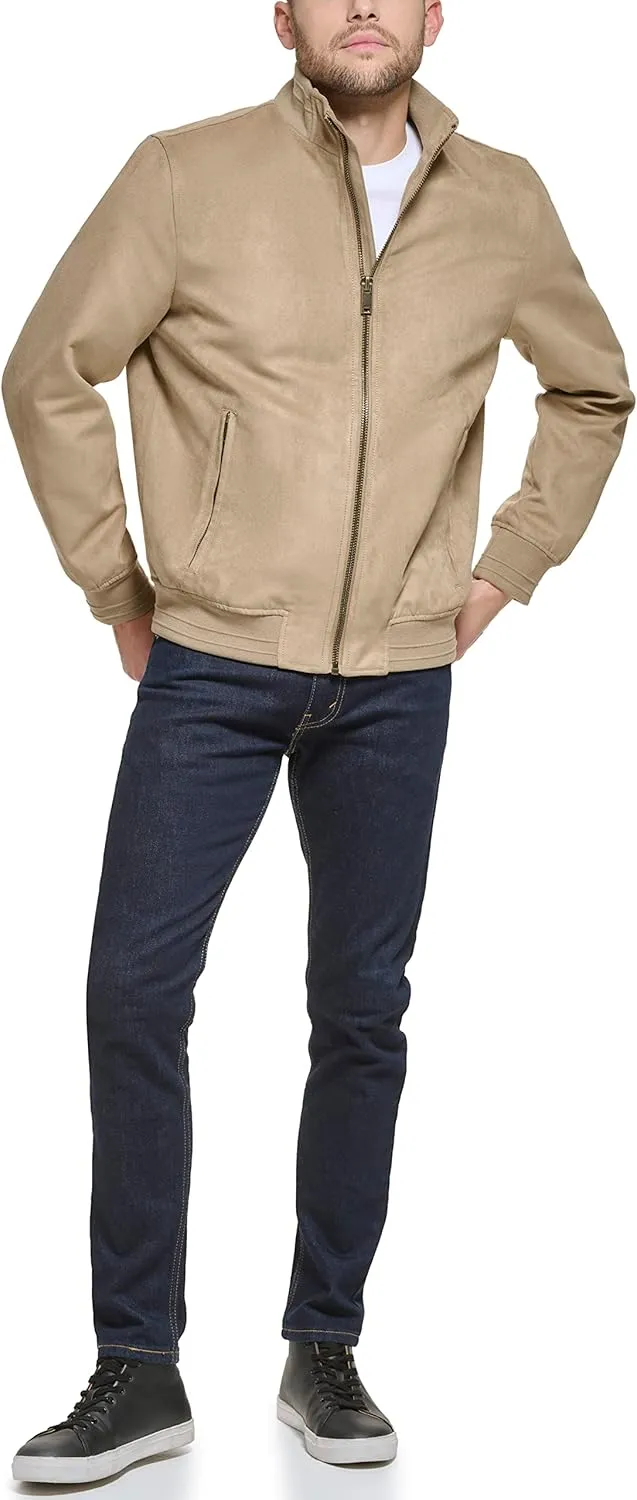 DKNY Men's Modern Knit Collar Bomber Jacket