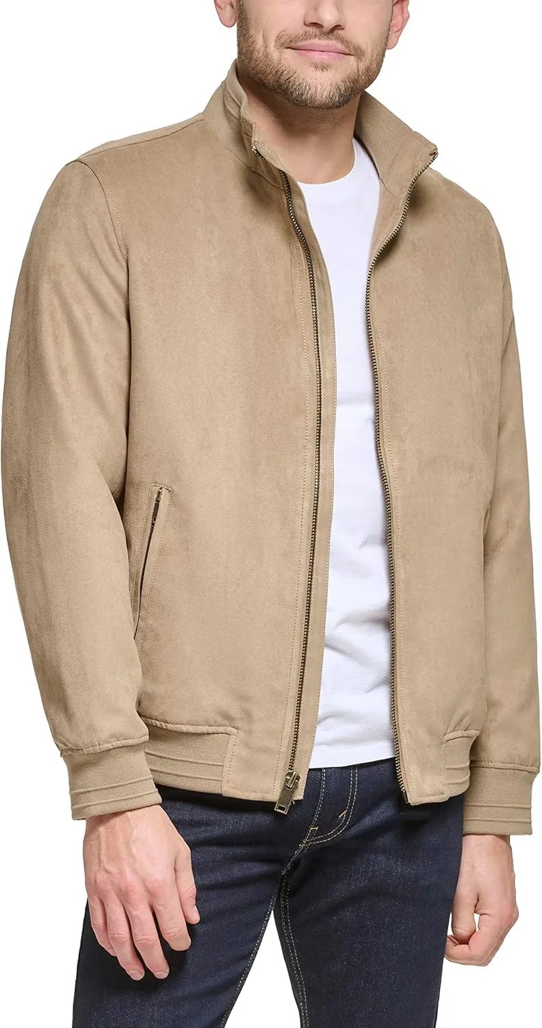 DKNY Men's Modern Knit Collar Bomber Jacket