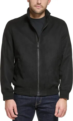 DKNY Men's Modern Knit Collar Bomber Jacket