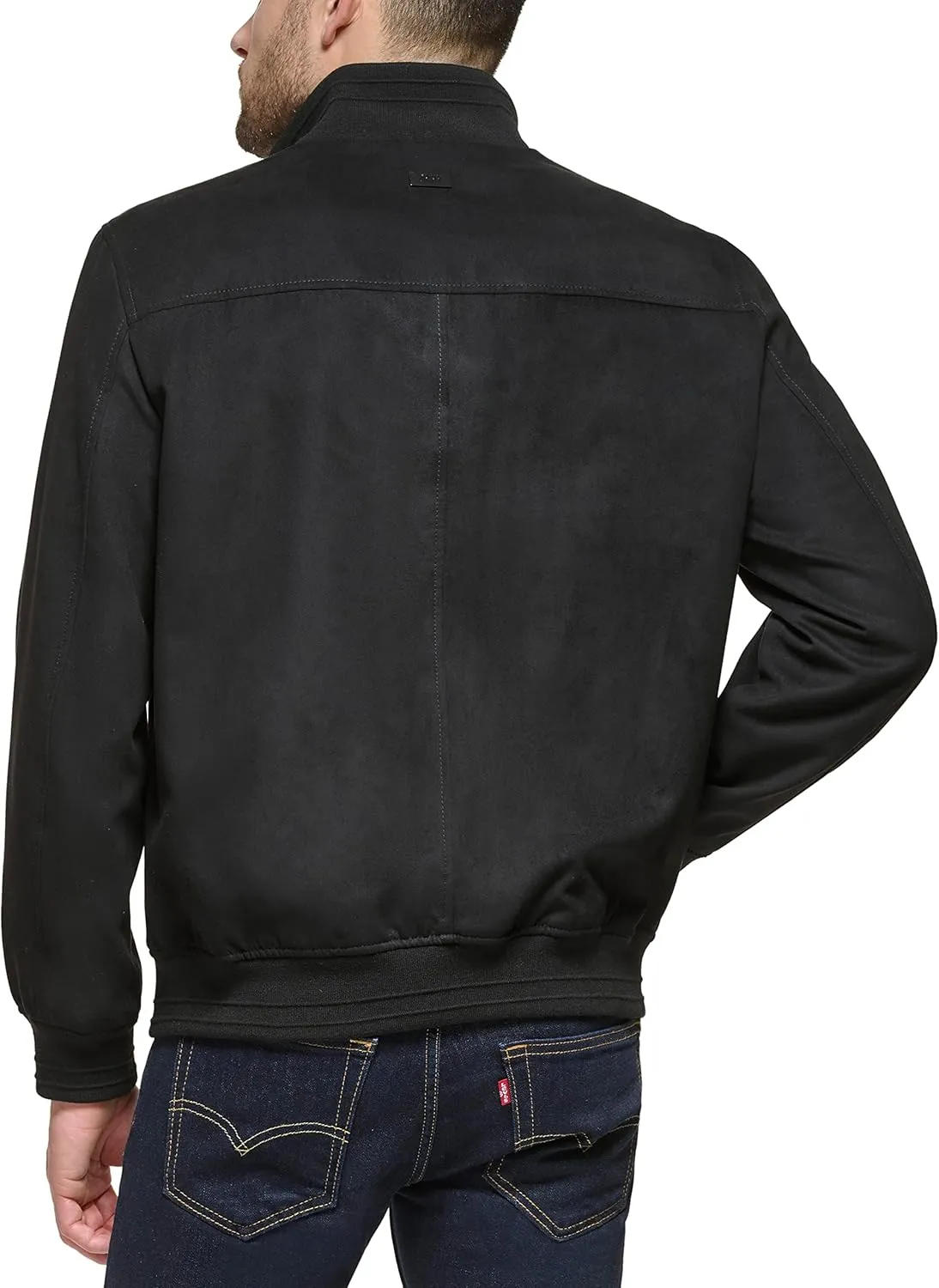 DKNY Men's Modern Knit Collar Bomber Jacket