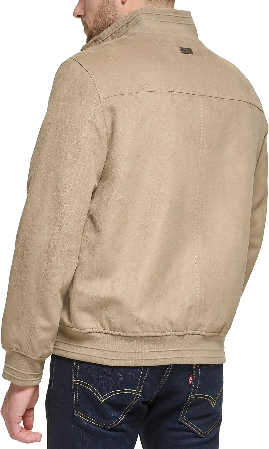 DKNY Men's Modern Knit Collar Bomber Jacket