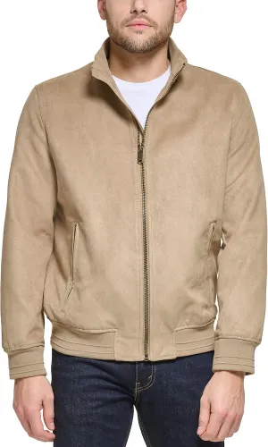 DKNY Men's Modern Knit Collar Bomber Jacket