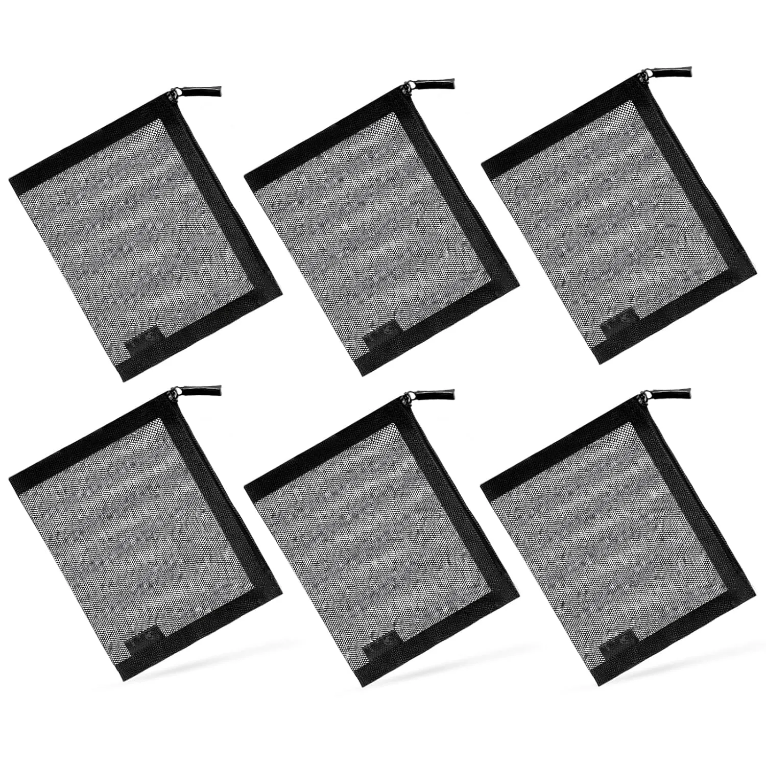 EASYFUN Small Zipper Pouch6 Pieces Mini Mesh Pouch Coin Purse Portable Cosmetic Case Mesh Storage Bags with Key Kit Small Item Organizer,5 x 4 Inch