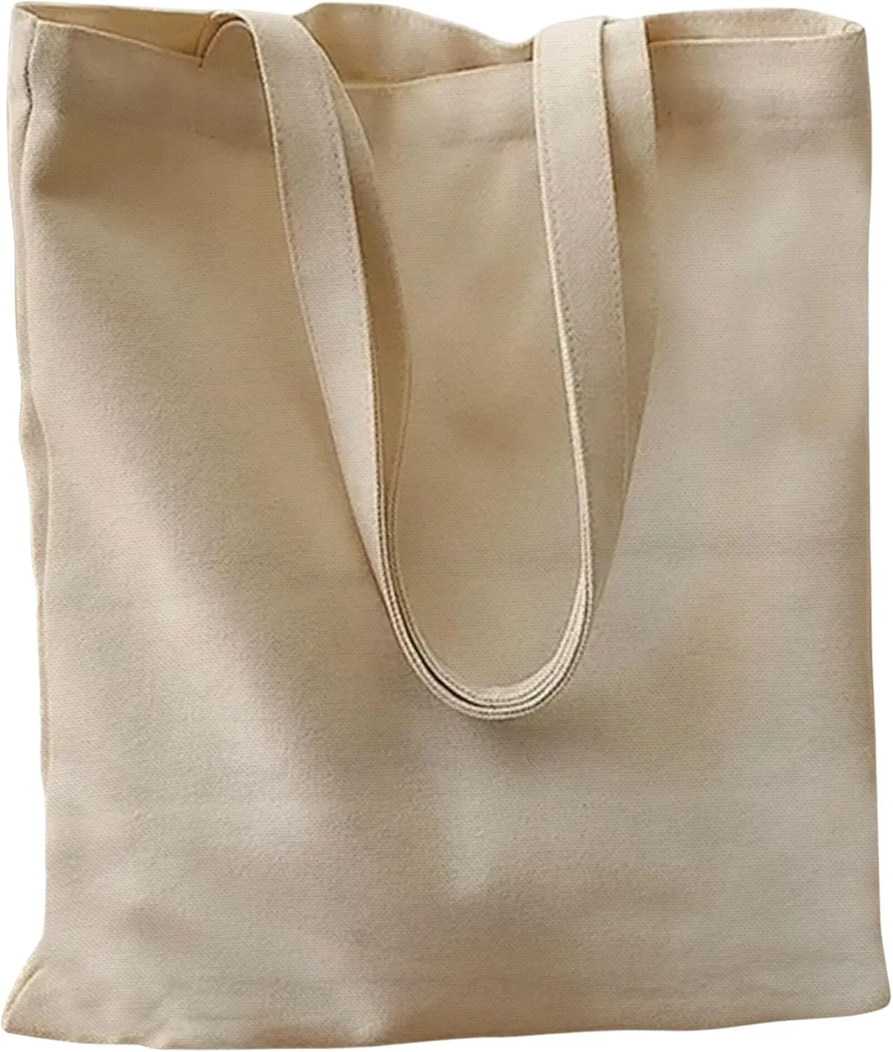 Economical Canvas Cotton Tote Bag, 6 | 8 Pack, Lightweight Reusable Grocery Shopping Cloth Bags, DIY, Advertising, Promotion