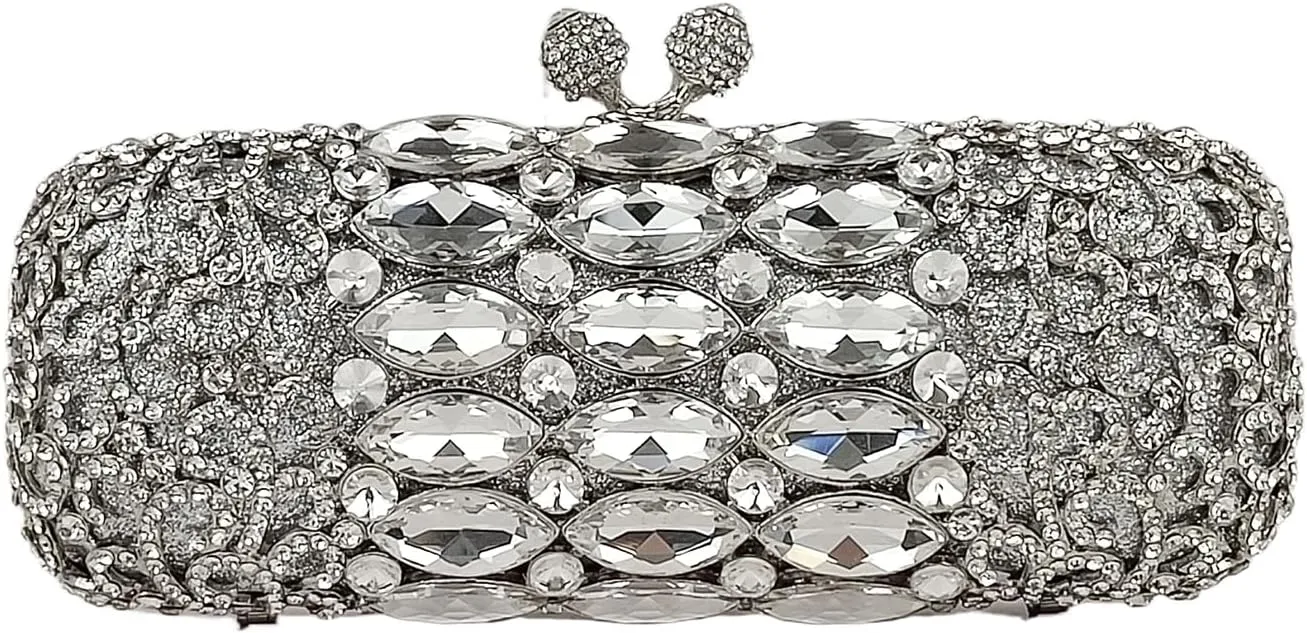 Elegant Cylindrical Crystal Handbag Unique Diamond Evening Bag Women Bridal Party Bag Wedding Clutch Purse