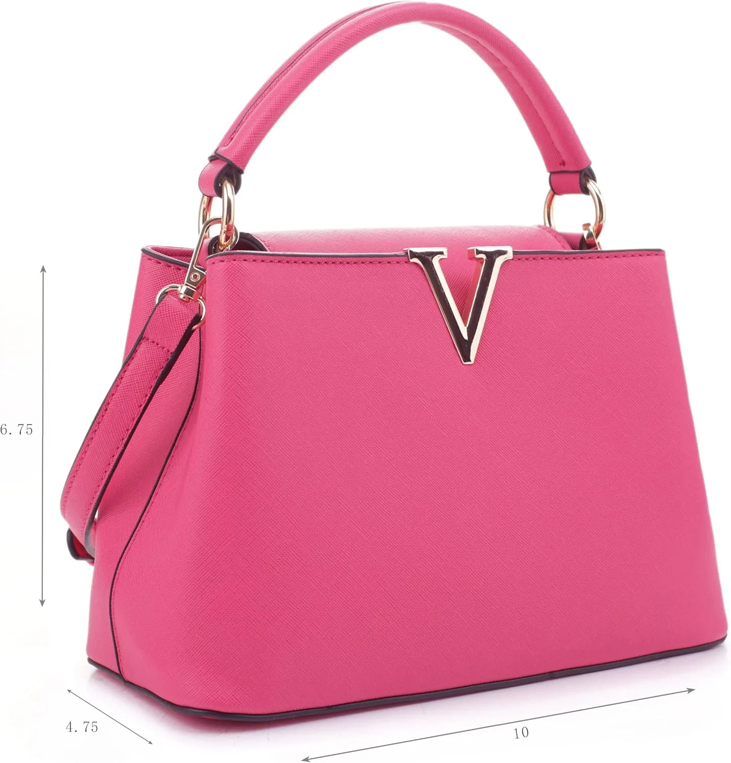 EVVE Women's Small Satchel Bag Classic Top Handle Purses Fashion Crossbody Handbags with Shoulder Strap