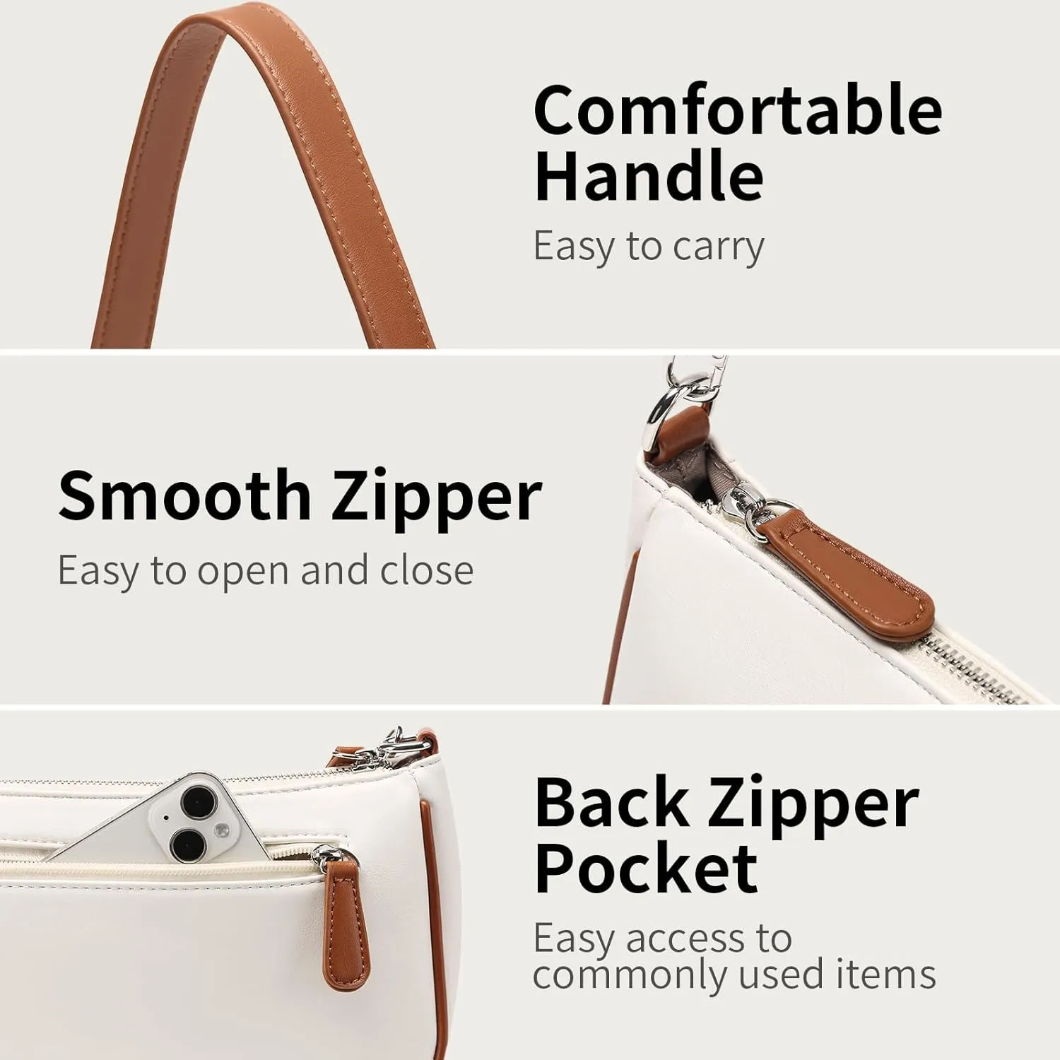 FALAN MULE Shoulder Bags for Women Cute Hobo Tote Handbag Clutch Purse with Zipper Closure
