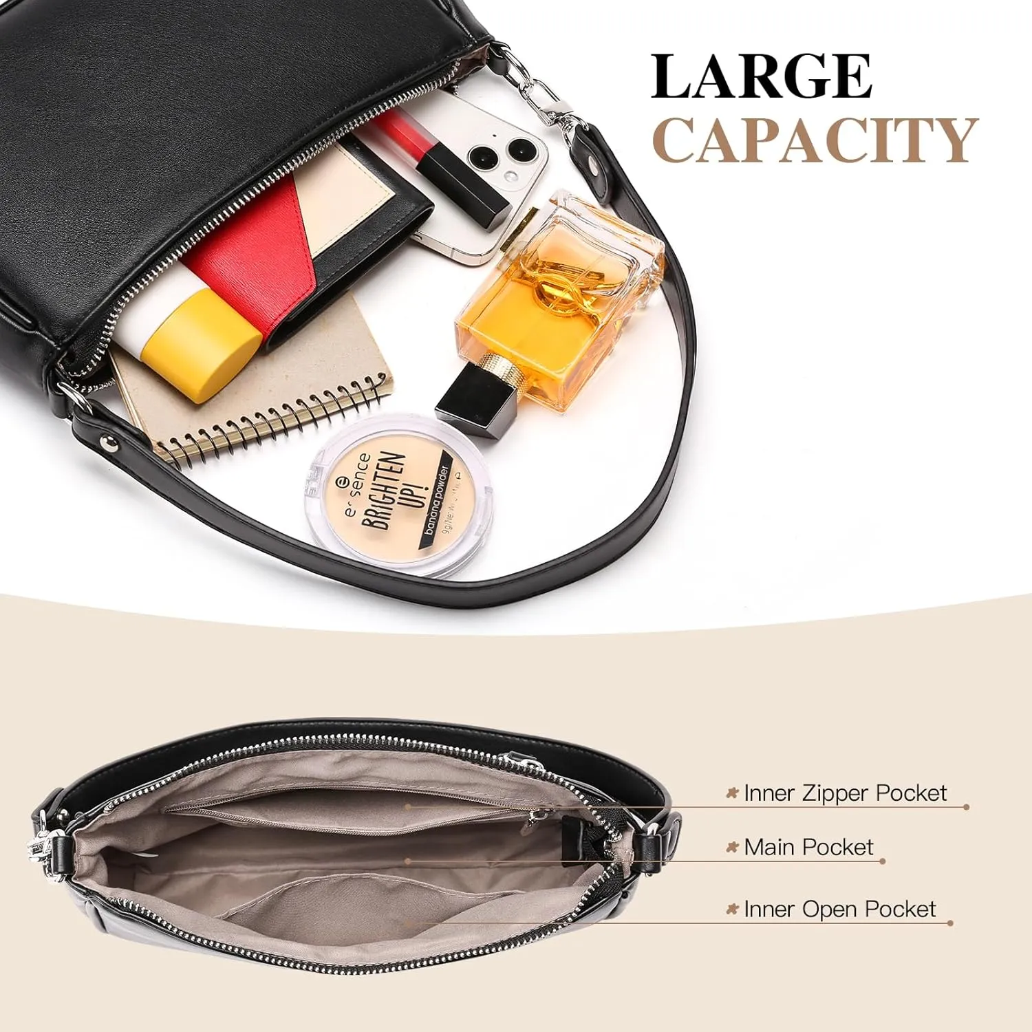 FALAN MULE Shoulder Bags for Women Cute Hobo Tote Handbag Clutch Purse with Zipper Closure