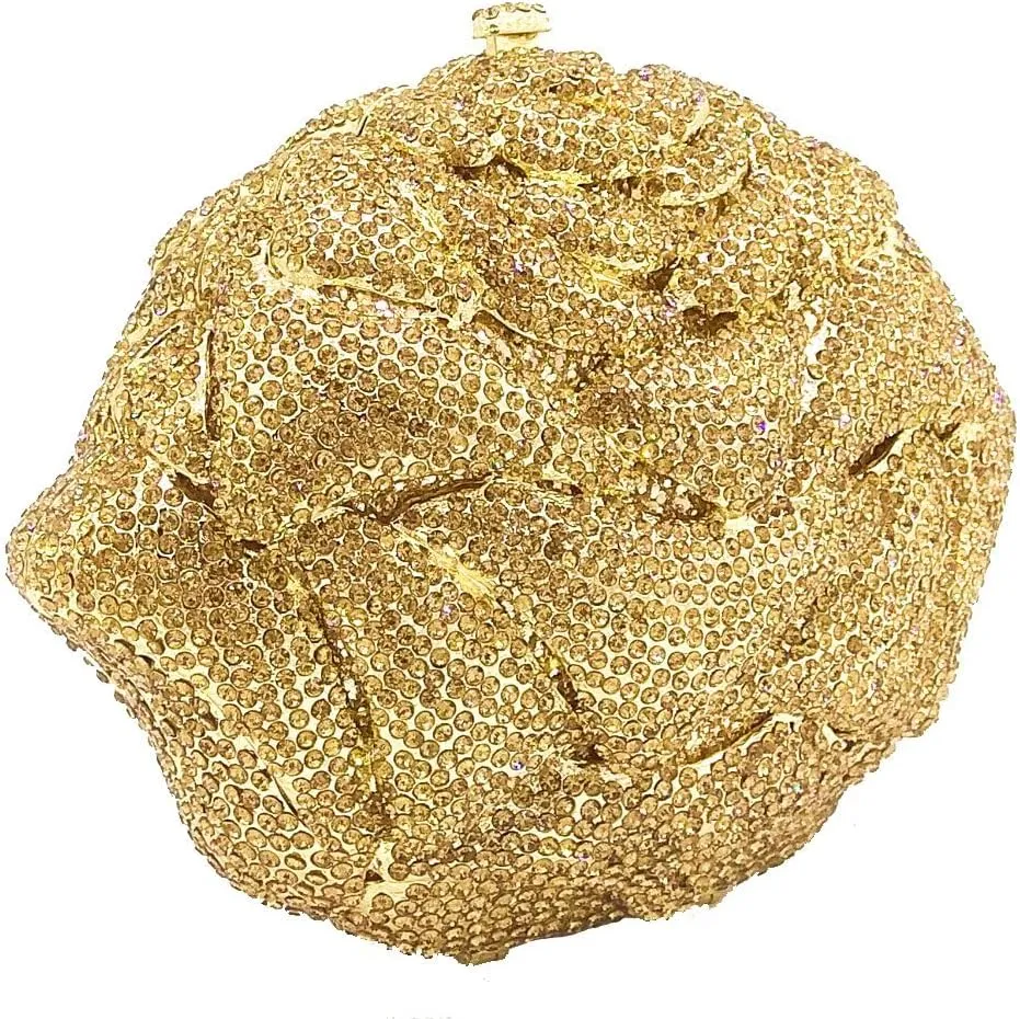 Fancy Rose Women Crystal Clutch Bags Wedding Rhinestone Classical Evening Bag Prom Cocktail Party Handbag and Purse