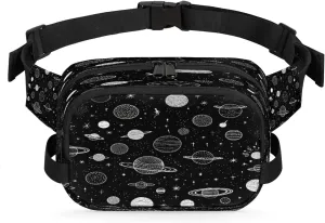 Fanny Pack Crossbody for Women Men Planets Theme Fanny Pack Cross Body Bag for Shopping Traveling Running Hiking Cycling