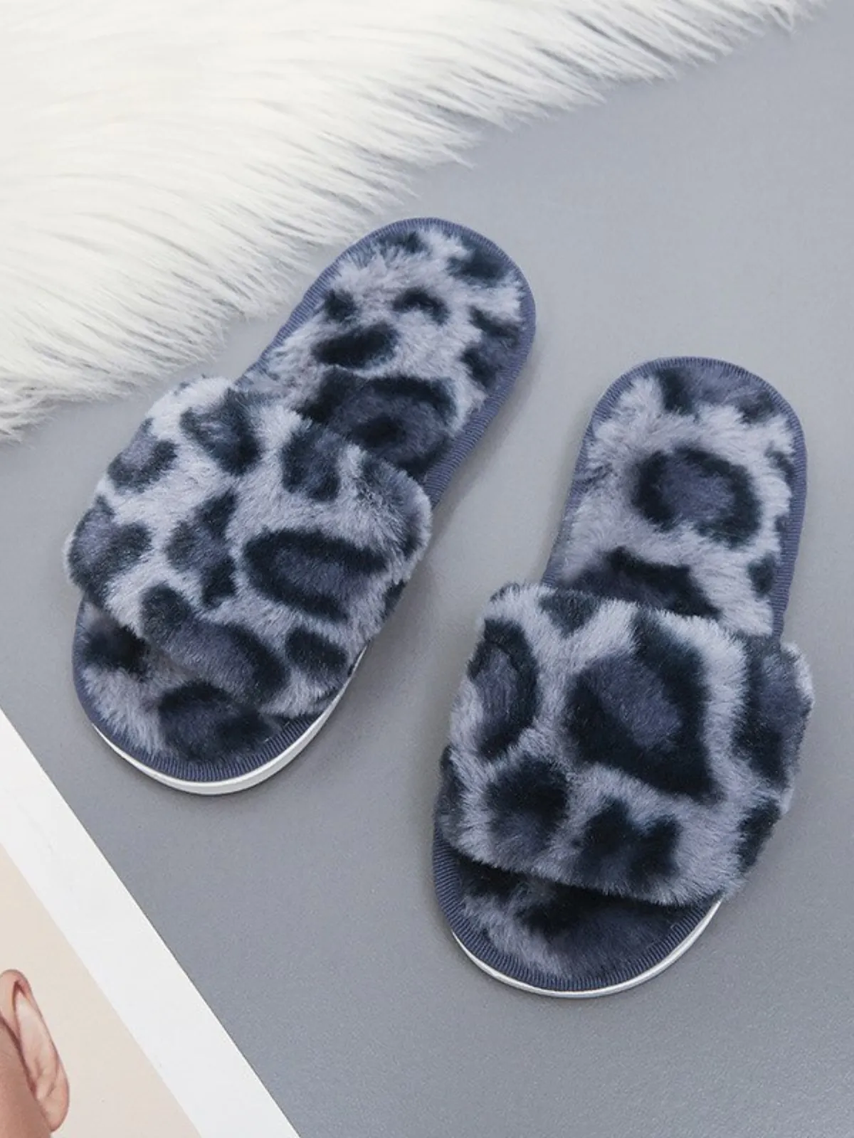 Feels Like Home Faux Fur Slippers By Liv and Mia