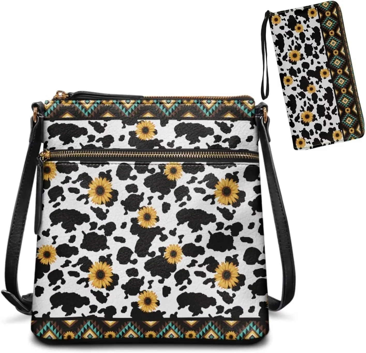 FOR U DESIGNS Hobo Bags for Women Satchel Purses and Handbags Leather Crossbody Purse and Wallet Set
