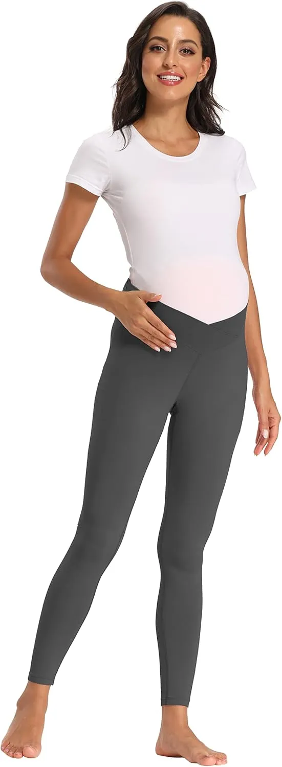 Foucome Women's Under The Belly Super Soft Support Maternity Leggings