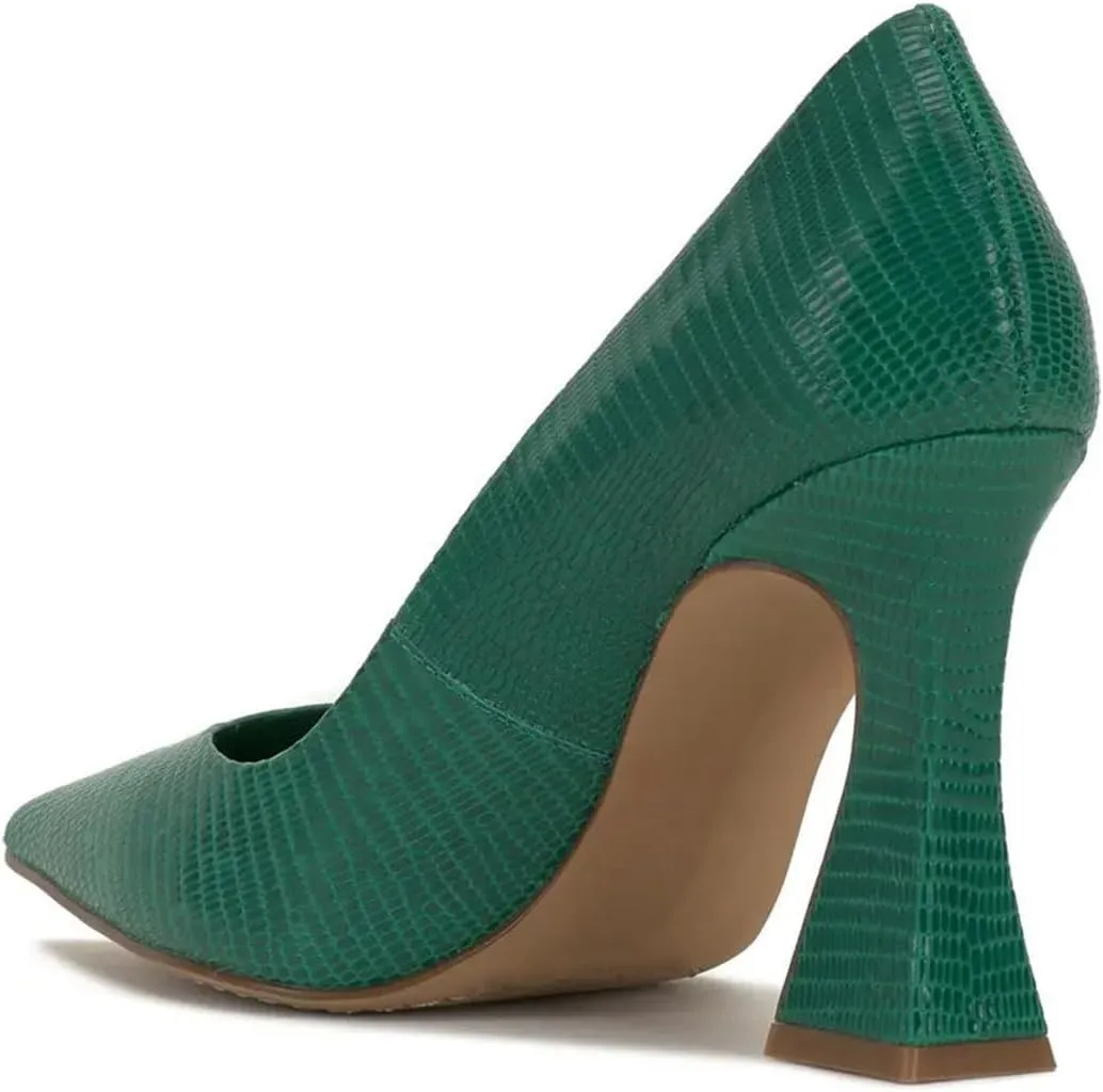 FOWT Women Pointed Toe Slip on Pumps Chunky Block High Heels All Season Formal Wear Office Party Prom Shoes Size 4-15 US