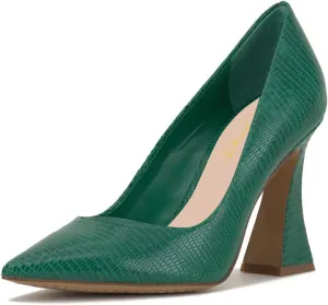FOWT Women Pointed Toe Slip on Pumps Chunky Block High Heels All Season Formal Wear Office Party Prom Shoes Size 4-15 US