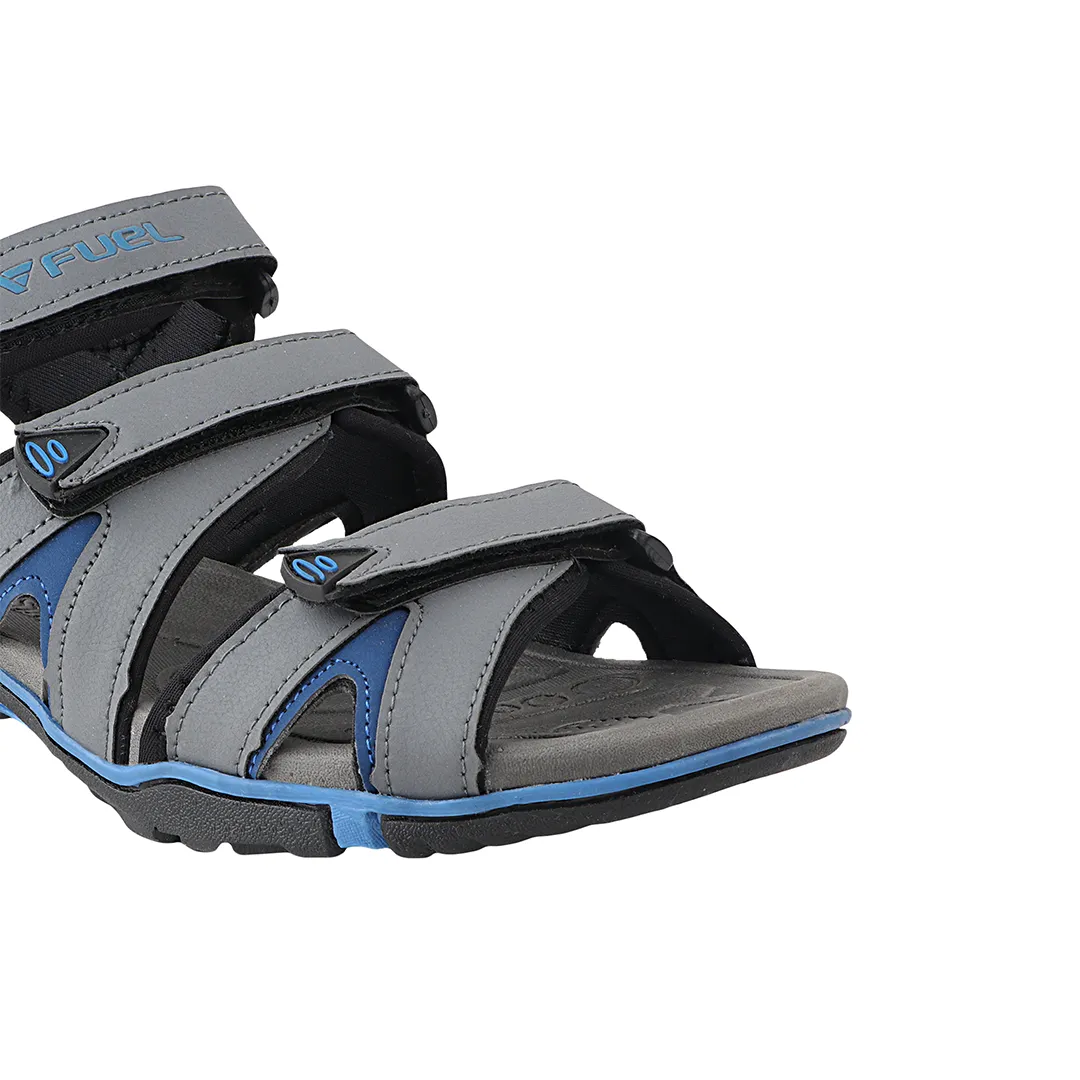 Fuel Charlie Sandal For Men's (D.GREY/R.BLUE)
