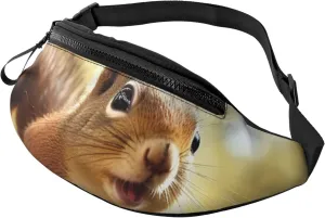 Funny Squirrel Fanny Pack for Men Women Fashion Waist Packs Travel Crossbody Bag With Adjustable Strap Everywhere Belt Bag Waterproof Chest Bags Cycling Bum Bag Wallet