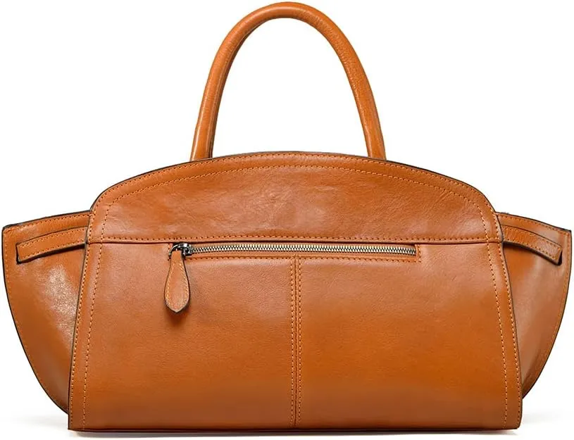 Genuine Leather Handbags For Women Crossbody Purse Vintage Hobo Bags Top Handle Bags Brown