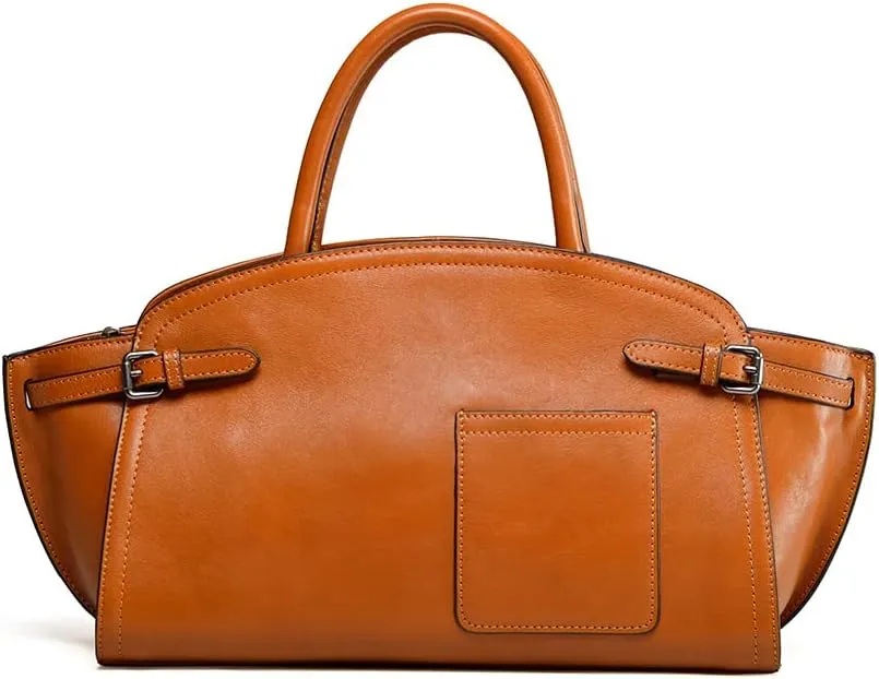 Genuine Leather Handbags For Women Crossbody Purse Vintage Hobo Bags Top Handle Bags Brown