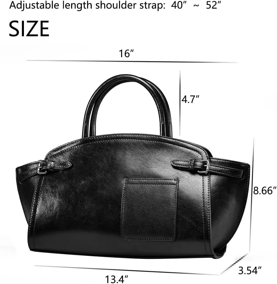 Genuine Leather Handbags For Women Crossbody Purse Vintage Hobo Bags Top Handle Bags Brown