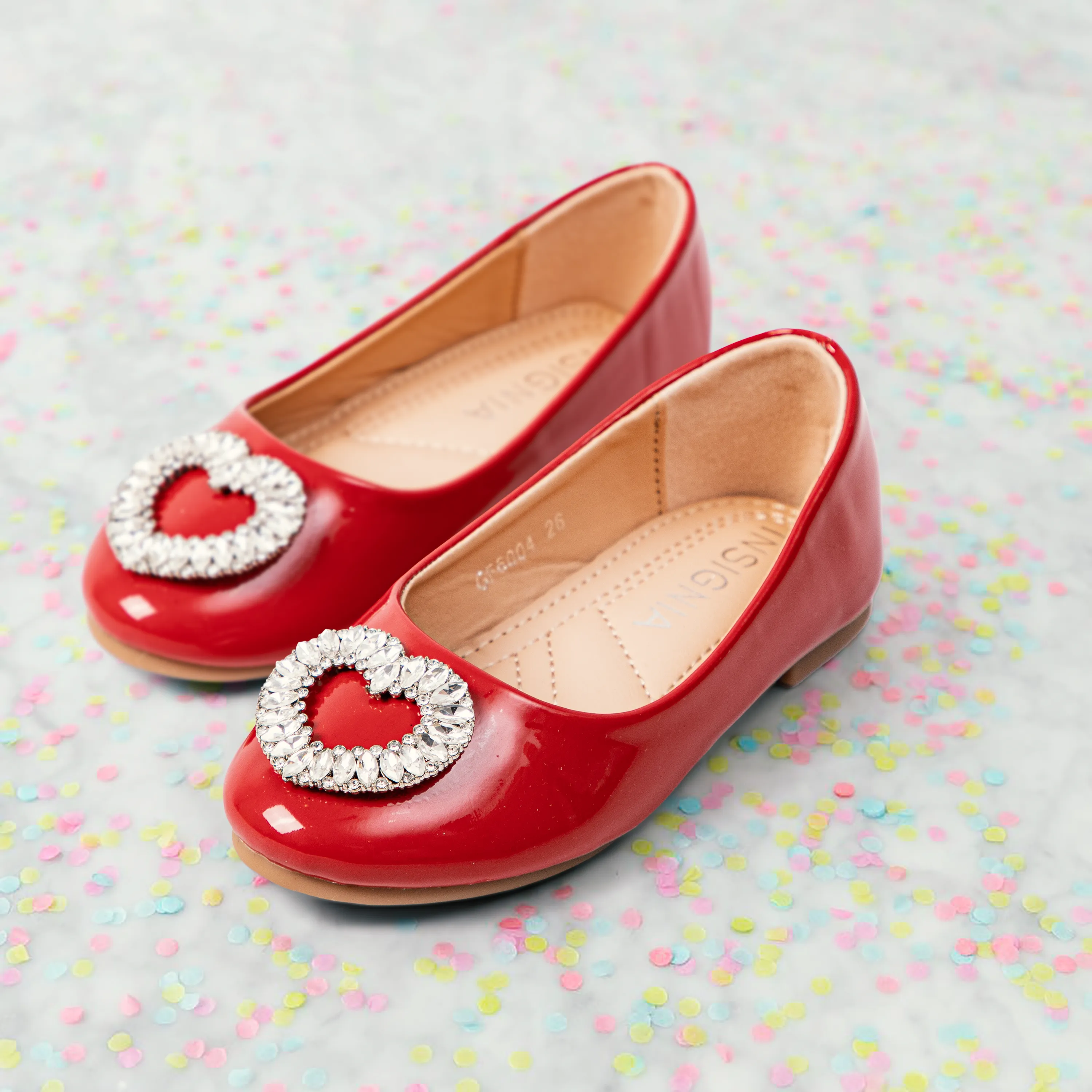 Girls Formal Pumps GF6004-Red